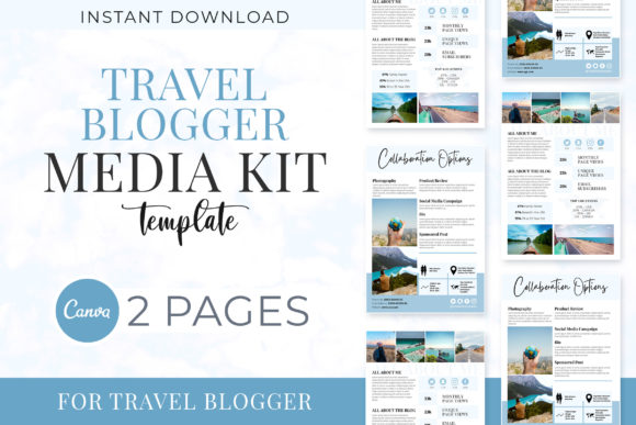 Download Travel Blogger Media Kit Template - Travel blogger Collection